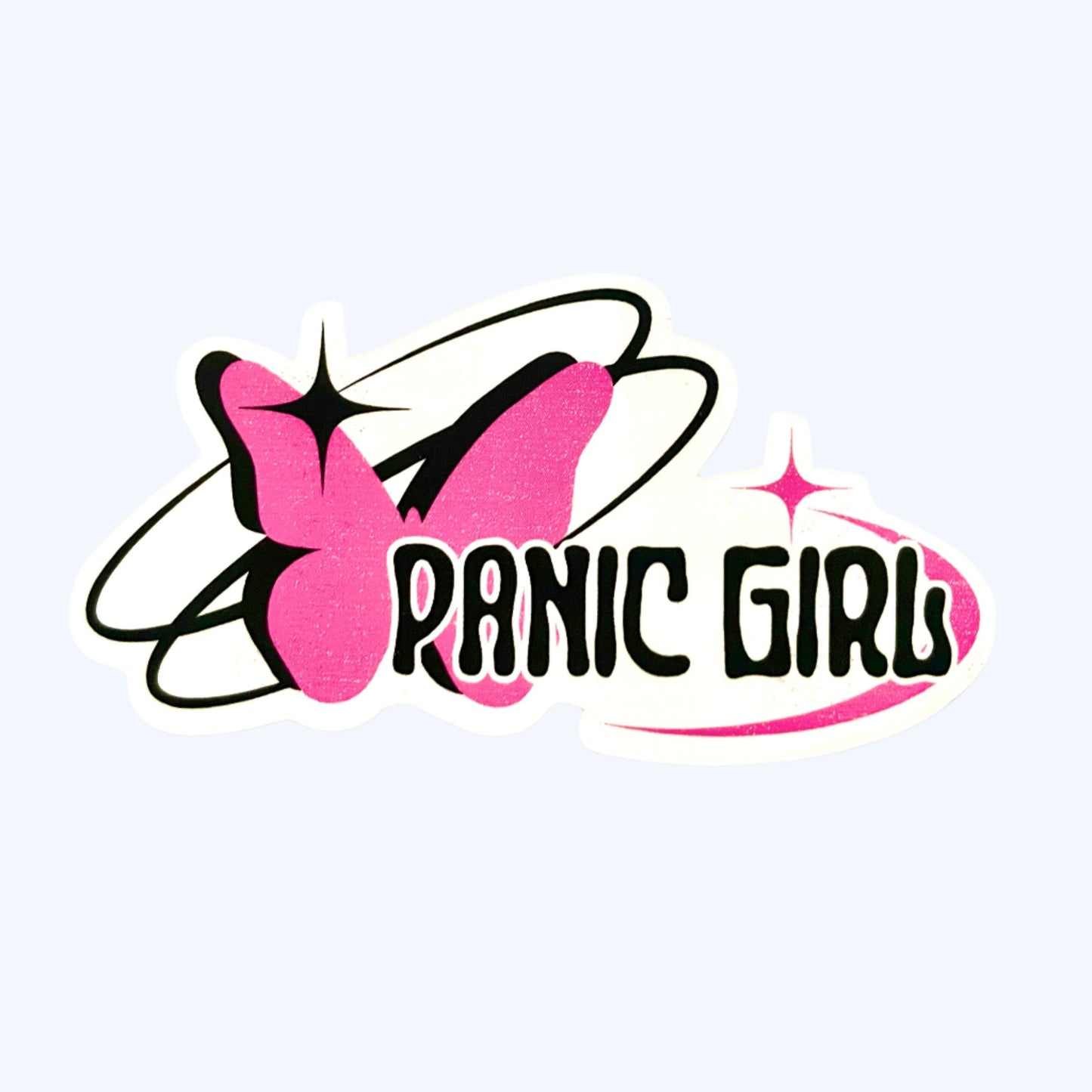 Panic Girl Butterfly Sticker